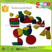Brinquedos de brinquedos de madeira Blocos educativos pré-escolares Blocos de quebra-cabeça de fração